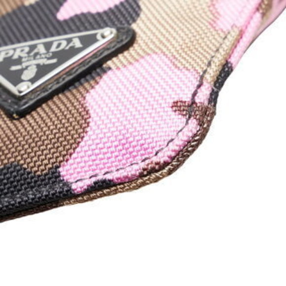 Prada Camouflage Triangle Plate Shoulder Bag Khaki Multicolor - Picture 5 of 11